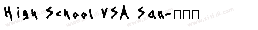 High School USA San字体转换